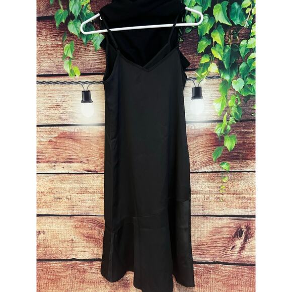 Sam Edelman Turtleneck Sweater with Slip Dress Midi Homecoming Prom Black Sz 0 - Picture 5 of 7
